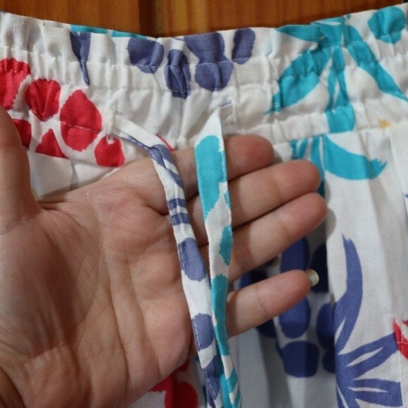 Jaclyn Smith Rainbow Pineapple Wide Leg Culotte Shorts Secret Pants Vintage 90s - Picture 3 of 9